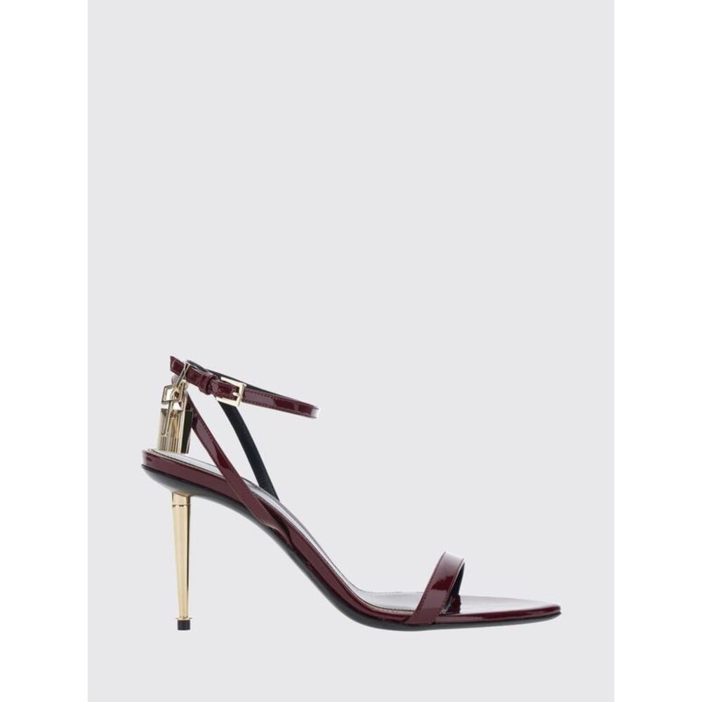 Padlock Patent Leather Sandals Tom Ford With A Stiletto Heel And Ankle Strap